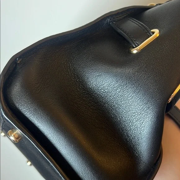 Coach Black Blake Flap Caryall Leather Satchel - Picture 9 of 16